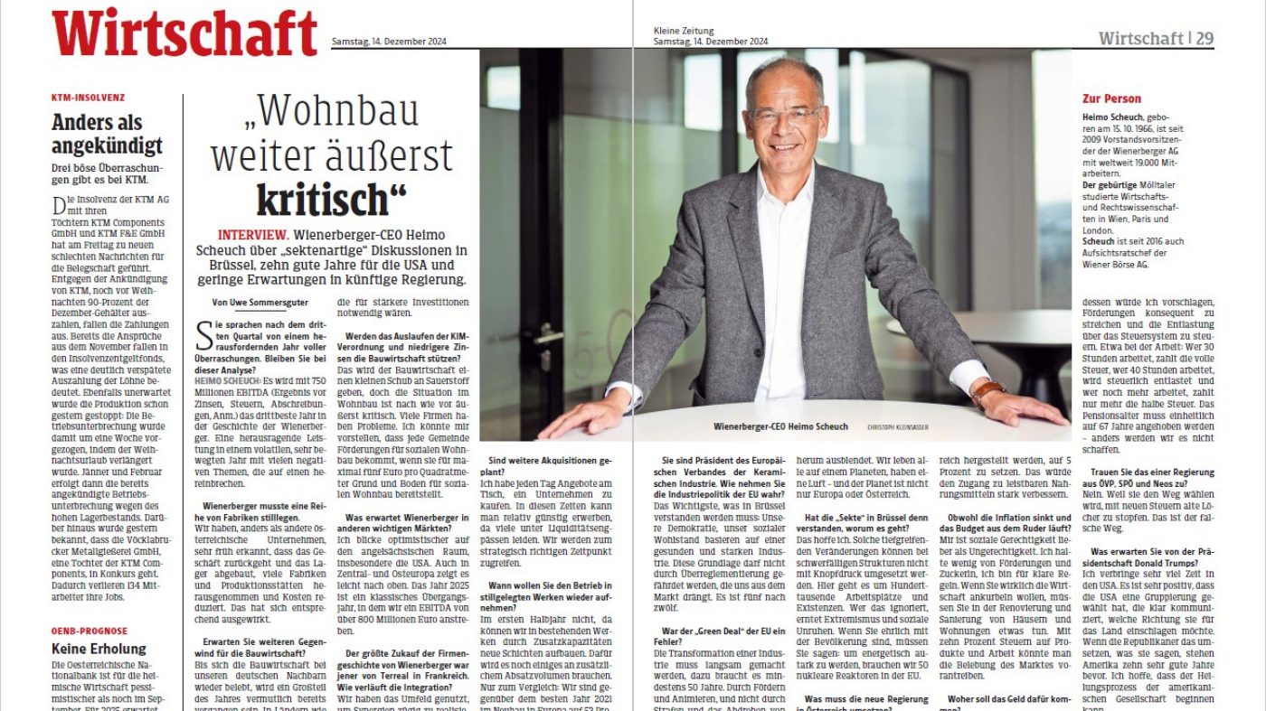 Kleine Zeitung Heimo ScheuchInterview